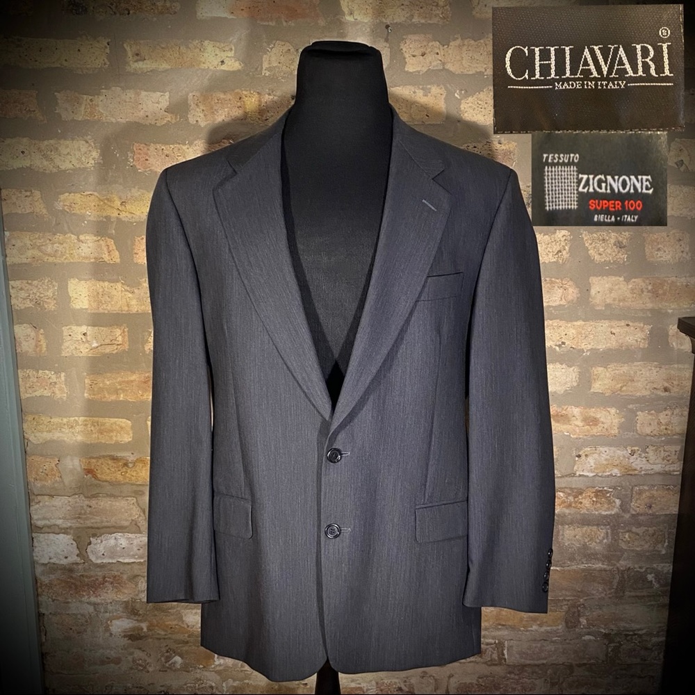 Chiavari 42R Wool Gray Sport Coat/Jacket/Blazer